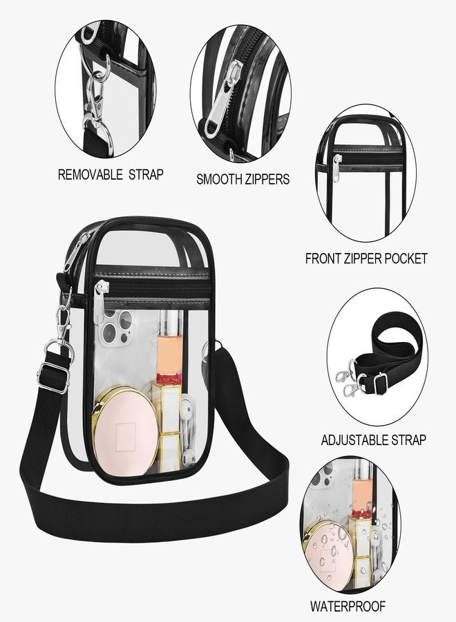 USPECLARE Clear Purse Stadium Transparent Messenger Bag Stadium Approved for Men and Women Clear CrossBody Bag - Image 5